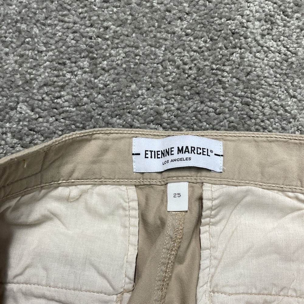 Etienne Marcel Pants Cargo Beige 28X27 Trousers EM31025 Straight‎ USA made EUC - Picture 5 of 13